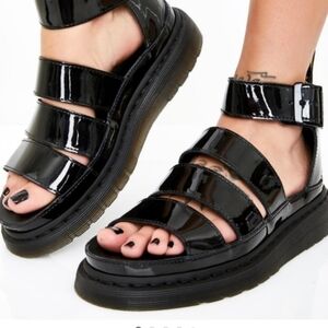 Dr. Martens Clarissa II Patent Leather Sandals 39 (W8)